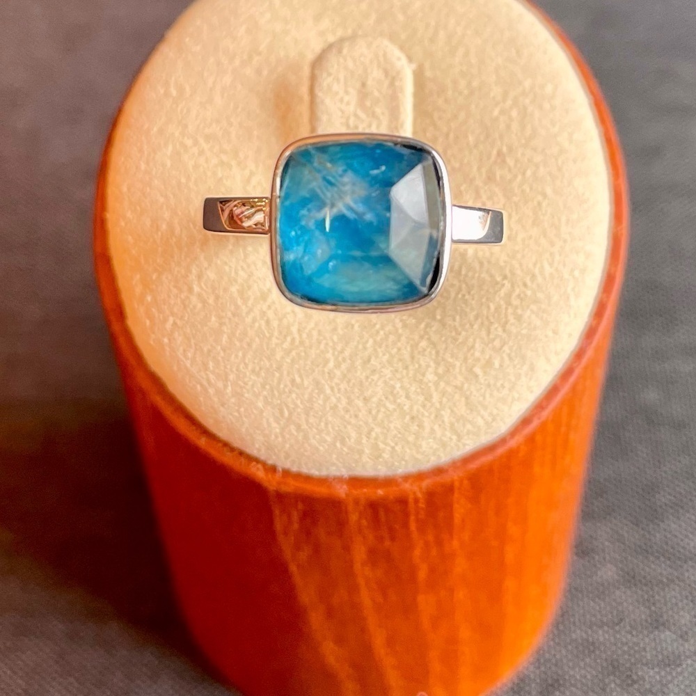 SALE Apatite Gemstone Sterling Silver NEW Ring - Size 7, 8, 9